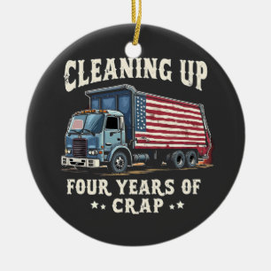 Cleaning up Your 4 years Trump Garbage Inaguration Ceramic Tree Decoration