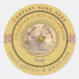cleanliness is next to godliness classic round sticker
