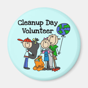 Cleanup Day Volunteer T-shirts and Gifts Magnet