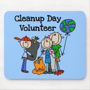 Cleanup Day Volunteer T-shirts and Gifts Mouse Pad