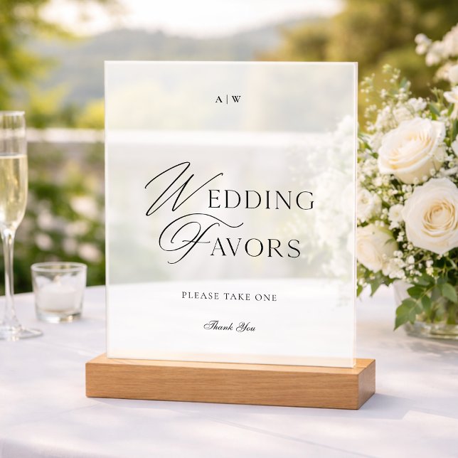 Clear Acrylic Wedding Favors Sign (Creator Uploaded)