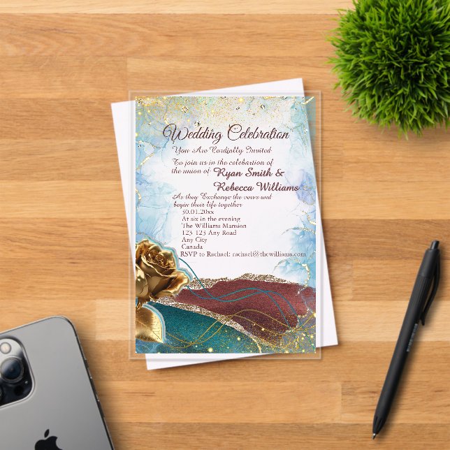 Clear Acrylic Wedding Invitation  (Insitu (Invitation Card))