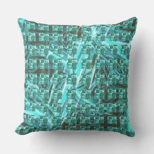 Clear blue bright, squares or image under grating? cushion