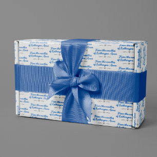 Clear Blue From the Needles Of Wrapping Paper