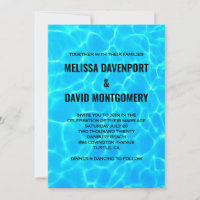 Clear Blue Pool Water Photo Casual Wedding
