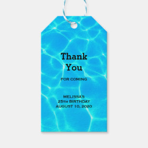 Clear Blue Pool Water Photo Gift Tags