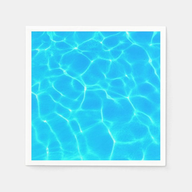 Clear Blue Pool Water Photo Napkin (Front)