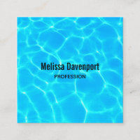 Clear Blue Pool Water Photo Square