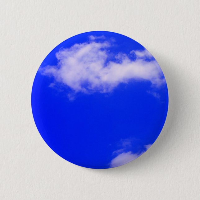 Clear Blue Sky and White Clouds 6 Cm Round Badge (Front)