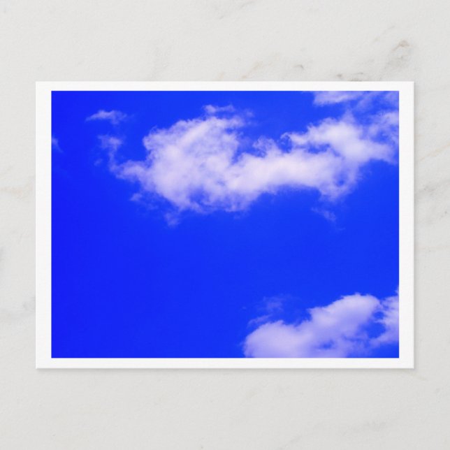 Clear Blue Sky and White Clouds Holiday Postcard (Front)