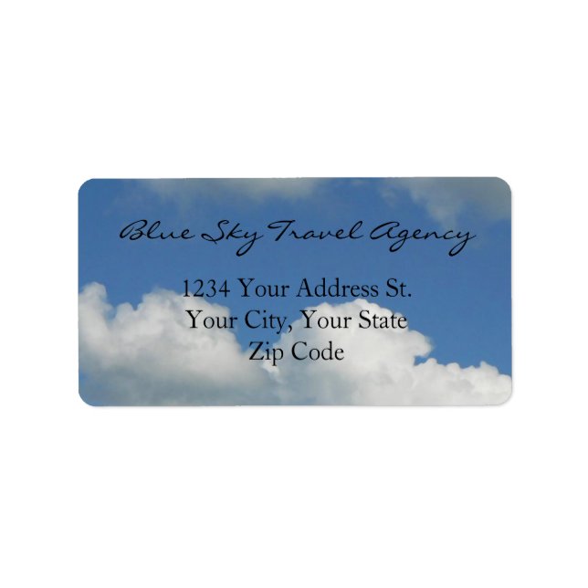 Clear Blue Sky Label (Front)