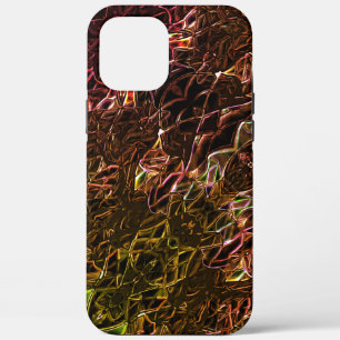 Clear brown neon mirroring style with flashy lines iPhone 12 pro max case