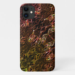Clear brown neon mirroring style with flashy lines Case-Mate iPhone case