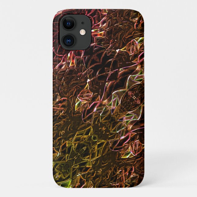 Clear brown neon mirroring style with flashy lines Case-Mate iPhone case (Back)