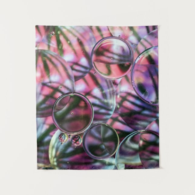 Clear bubble water digital wallpaper tapestry (Front)