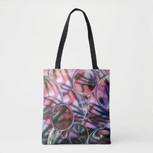 Clear bubble water digital wallpaper tote bag