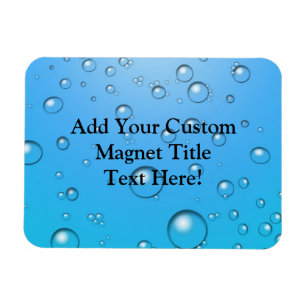 Clear Bubbles, Blue Water Magnet