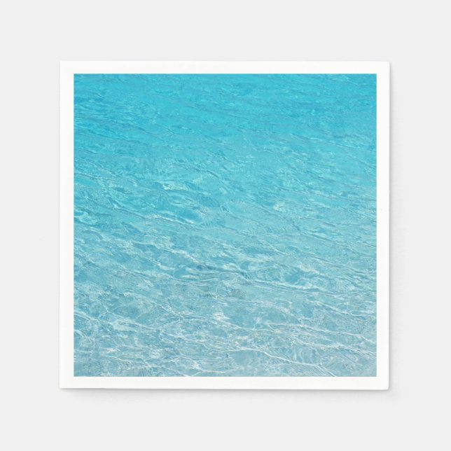 Clear Calm Blue Sea Background Napkin (Front)