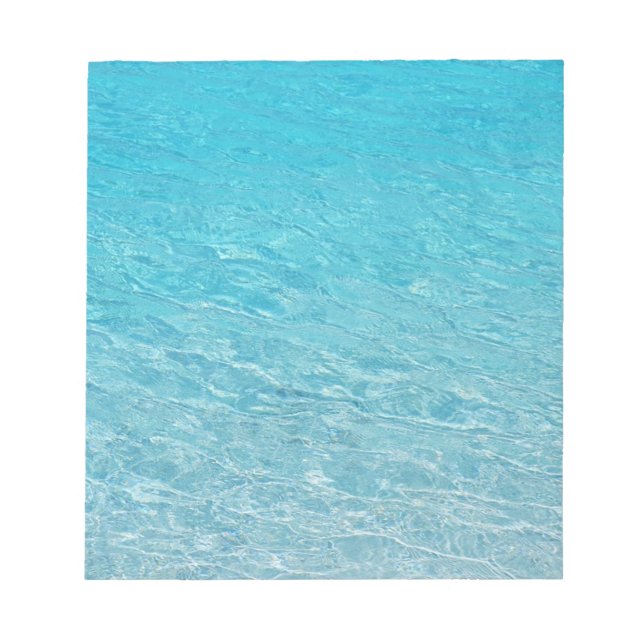Clear Calm Blue Sea Ripples Notepad (Front)