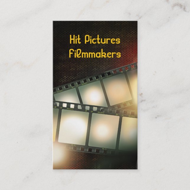 Clear Cels Filmmaker Videographer Vertical Card (Front)
