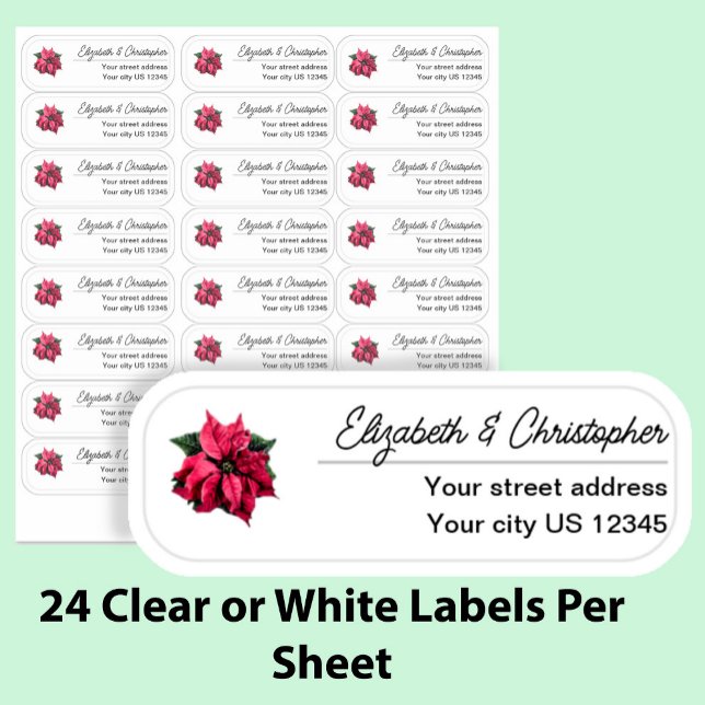Clear Christmas Return Address Custom Transparent  (Creator Uploaded)
