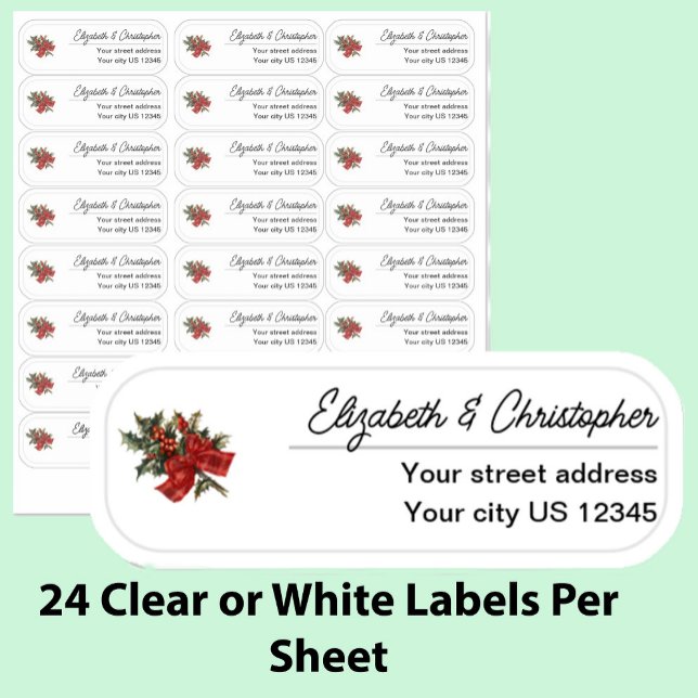 Clear Christmas Return Address Custom Transparent  (Creator Uploaded)