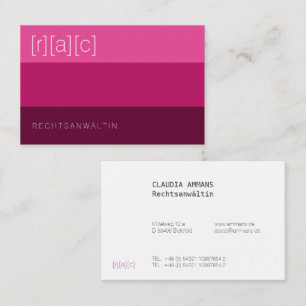 Clear, colorful, clear business card