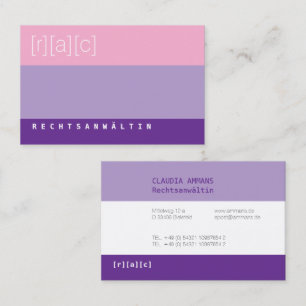 Clear, colourful, clear business card (3c)