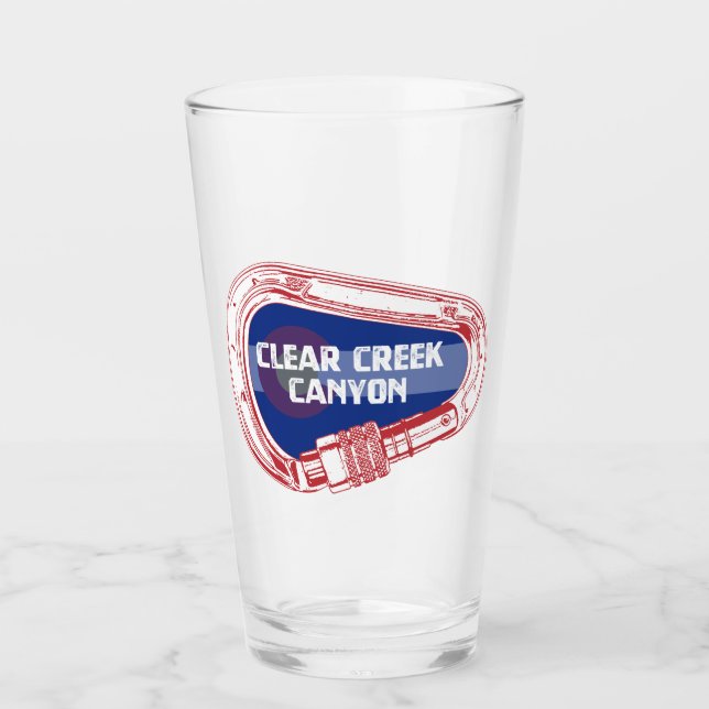 Clear Creek Canyon Colorado Climbing Carabiner Glass (Front)