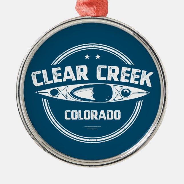 Clear Creek, Colorado Metal Tree Decoration (Front)