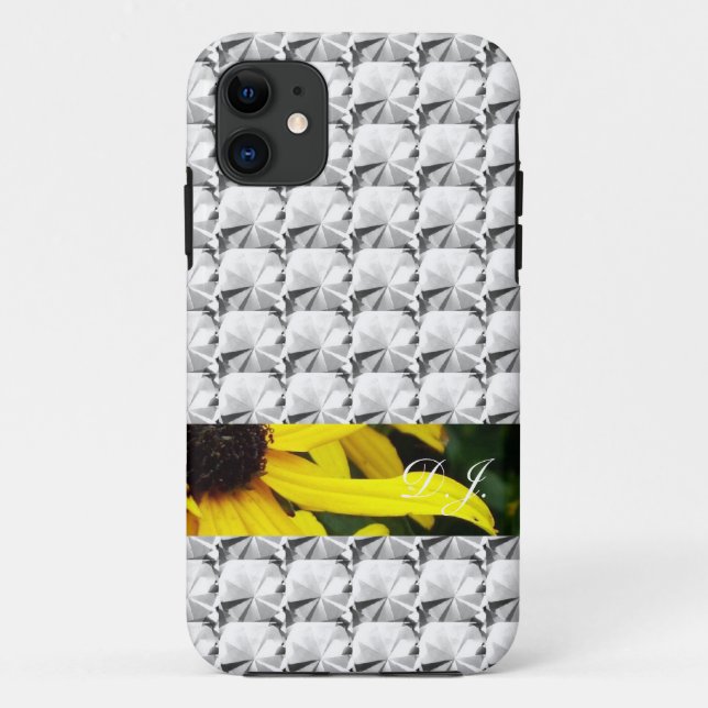 clear gem stone, diamond with flowering strip Case-Mate iPhone case (Back)