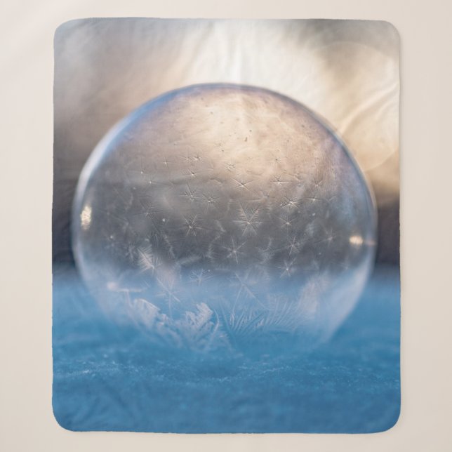 Clear glass ball sherpa blanket (Front)