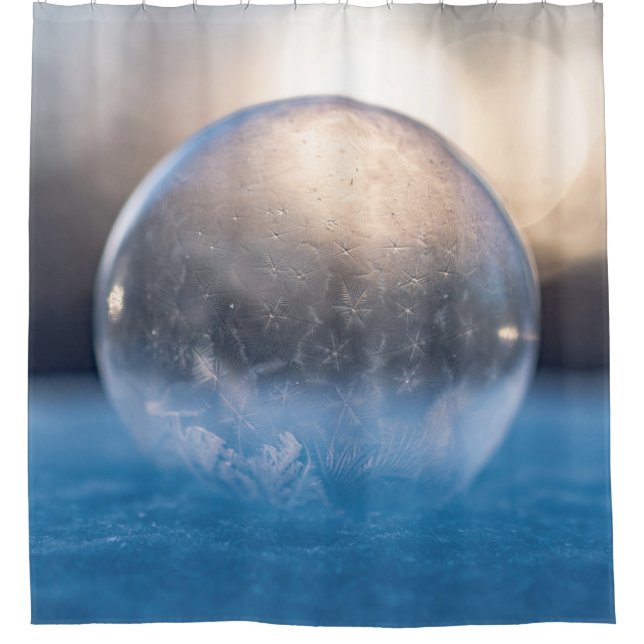 Clear glass ball shower curtain (Front)