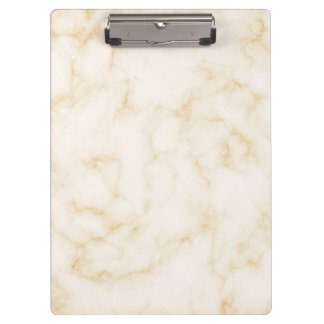 Clear Gold White Marble Clipboard