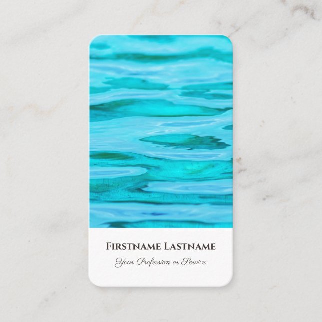 Clear idyllic flowing water life coaching experts business card (Front)