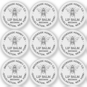 Clear label for Beeswax Lip balms