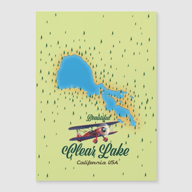 Clear Lake California USA map (Front)