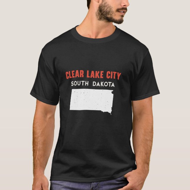 Clear Lake city South Dakota USA State America Tra T-Shirt (Front)