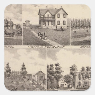 Clear Lake, Waseca, Minnesota Square Sticker