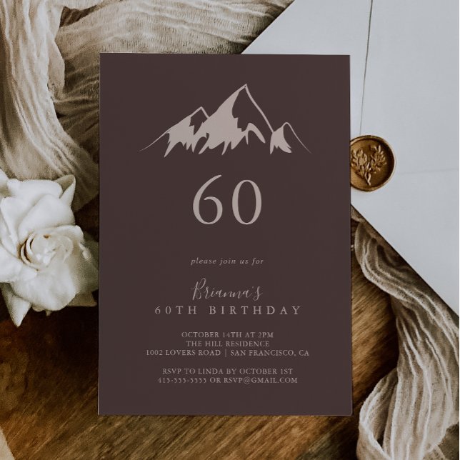 Clear Mountain Country 60th Birthday Party Invitation (Creator Uploaded)