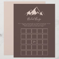 Clear Mountain Country Bridal Bingo Game