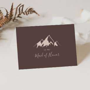 Clear Mountain Country Bridal Party  Thank You Card