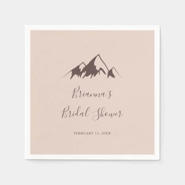 Clear Mountain Country Bridal Shower Napkin (Front)