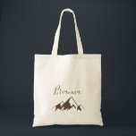 Clear Mountain Country Bridesmaid Tote Bag<br><div class="desc">This clear mountain country bridesmaid tote bag is the perfect wedding gift to present your bridesmaids and maid of honour for a rustic wedding. The design features an idyllic watercolor brown mountain.</div>