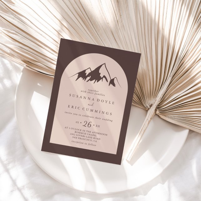 Clear Mountain Country Casual Arch Wedding Invitation (Creator Uploaded)