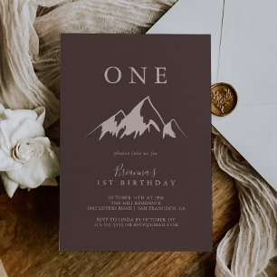 Clear Mountain Country First Birthday Party Invitation