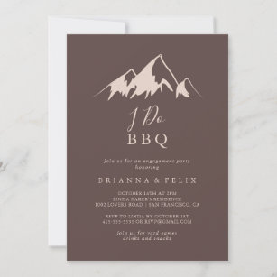 Clear Mountain Country I Do BBQ Engagement Party Invitation