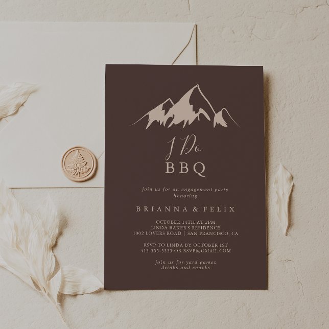 Clear Mountain Country I Do BBQ Engagement Party Invitation (Creator Uploaded)