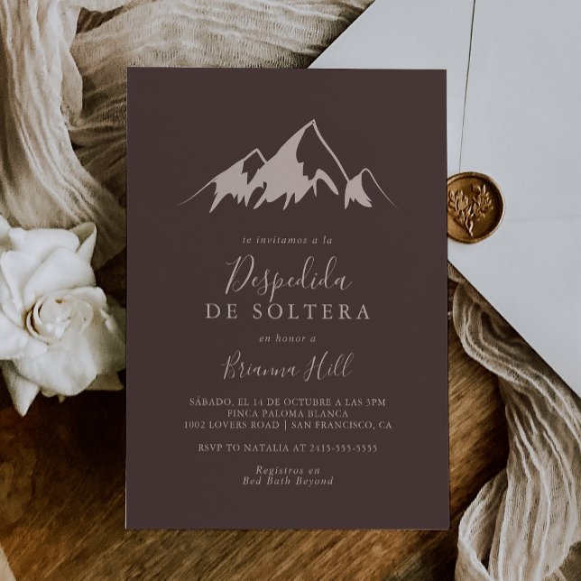 Clear Mountain Country Spanish Bridal Shower Invitation (Creator Uploaded)