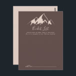 Clear Mountain Country Wedding Bucket List Cards<br><div class="desc">These clear mountain country wedding bucket list cards are the perfect activity for a modern wedding reception or bridal shower. The design features an idyllic watercolor beige mountain.

Change the wording to suit any life event. Bucket list sign is sold separately.</div>